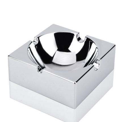 方形创意镜光金属烟灰缸酒吧烟灰盅欧式时尚实用男士礼品 莱珍斯