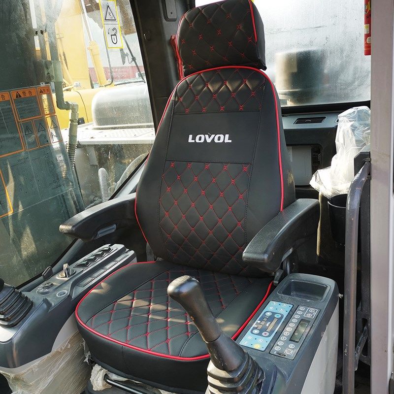 挖掘机福田雷沃座椅套60-7 65 80 85 150 200挖机坐垫套四季全包