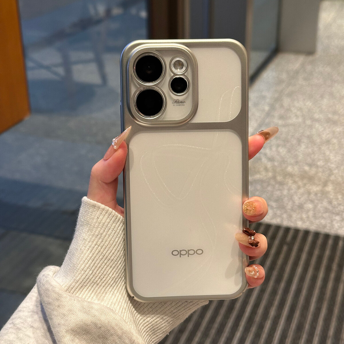 新款磨砂电镀适用于OPPO Reno15Pro手机壳超薄磨砂高质量OPPO Reno15全包保护套硬壳Pc