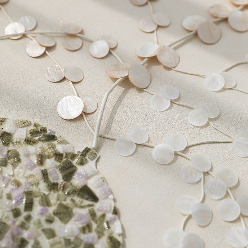 2025新款电表箱挂画法式贝壳拉杆装饰画高档弱电闸开关盒遮挡壁饰