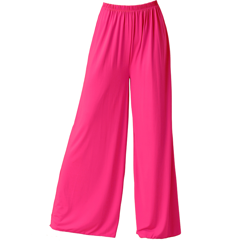 春夏阔腿裤广场舞服装牛奶丝女拉丁舞蹈裤跳舞表演练习练功喇叭裤