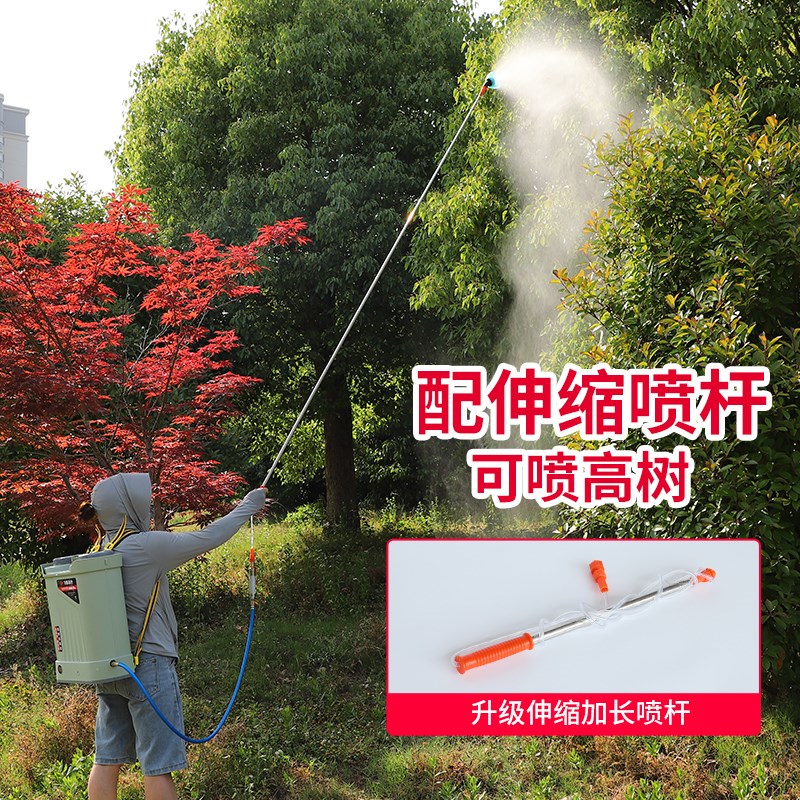 新款四缸泵电动喷雾器农用果树打药机高压农药锂电池喷雾机弥雾机