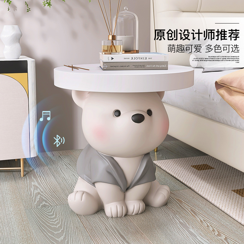 大型熊落地摆件家居装饰品茶几床边托盘电视柜沙发旁动物乔迁礼物