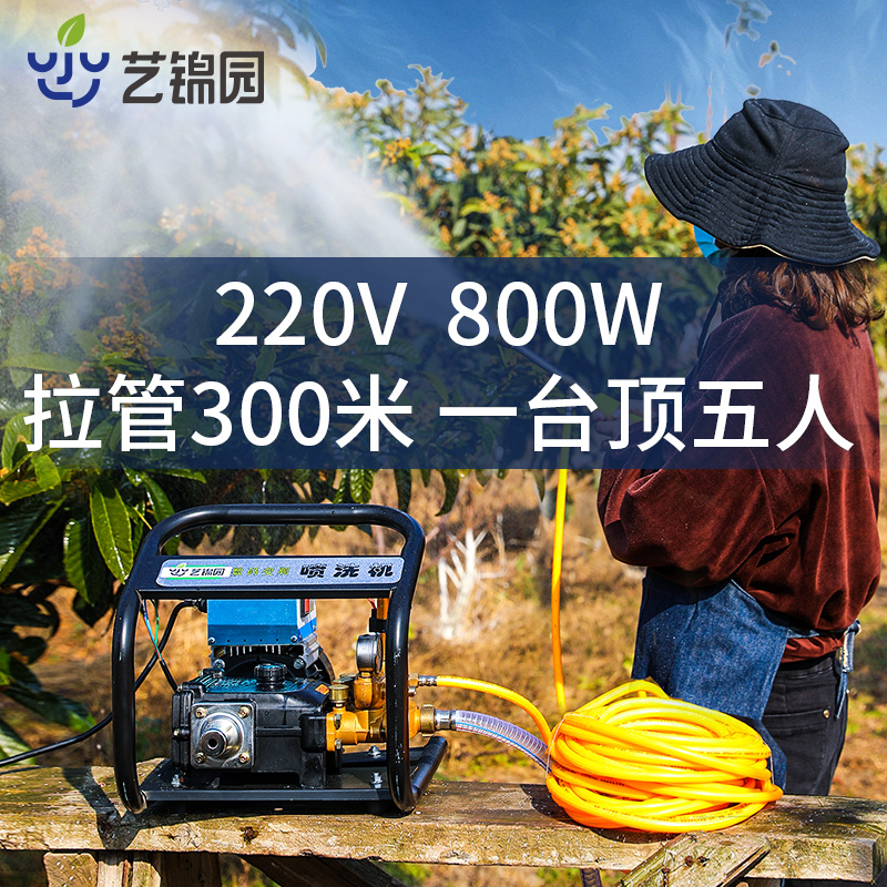 220V柱塞泵打药机高压农用喷雾器大功率自吸泵双缸药泵果园打药泵