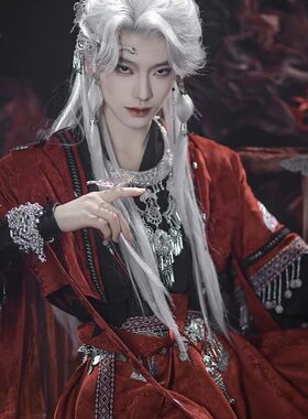 古风cos苗族少年异域苗疆国风原创民族服中国风拍照花城沈见青男