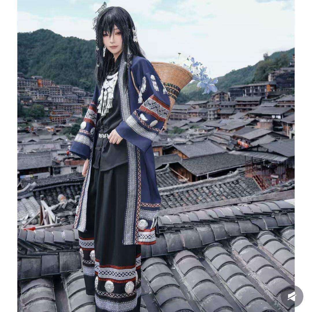 少数民族苗族服饰沈见青cos服装虫虫大王新款少女苗疆旅拍土家族