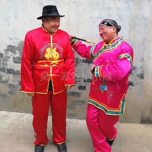 新款扭秧歌老汉小推车彩车采莲船轿红社火节日庙会表演出道具