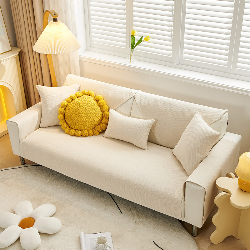 四季通用亚麻沙发垫夏季高档棉麻坐垫防滑座垫子纯色靠背盖巾定制