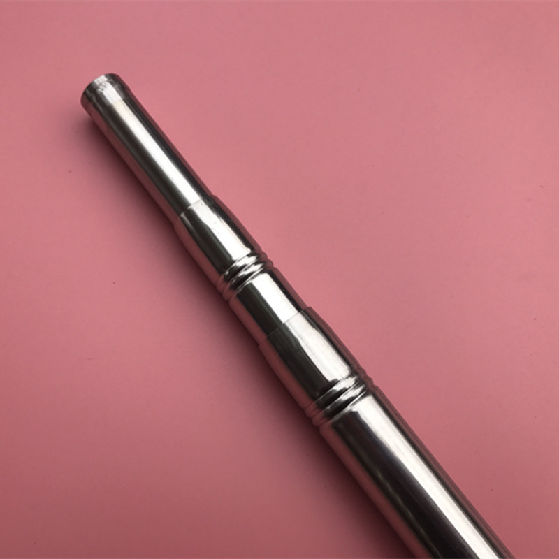 加厚款锈钢压花伸缩杆子 2m米自由定位竿 mm螺口衣叉杆晾衣杆