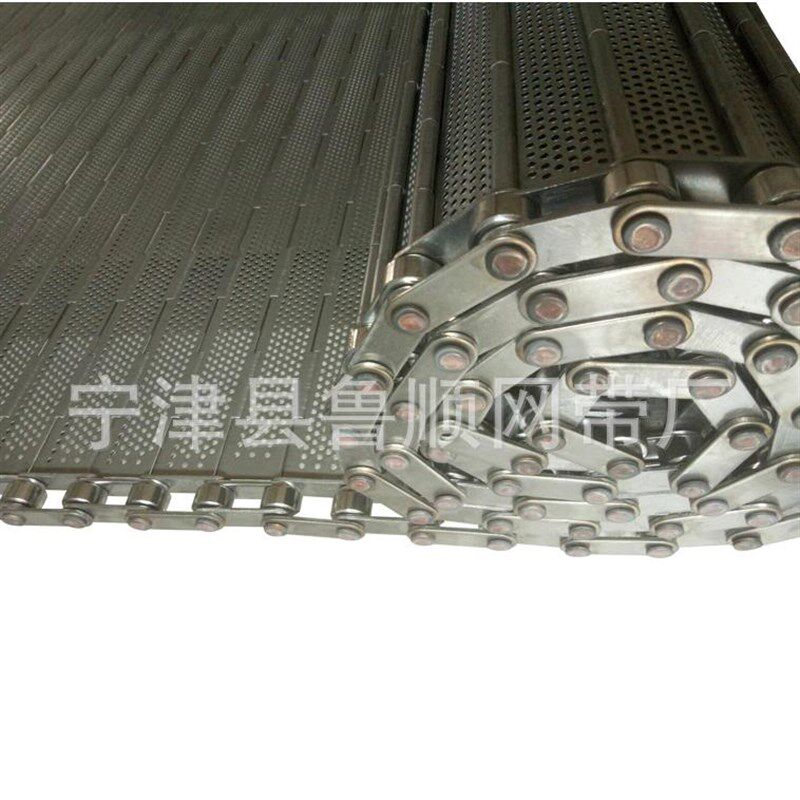 304不锈钢链板标准件定制x自动化冲孔链板耐高温烘干链板传动链