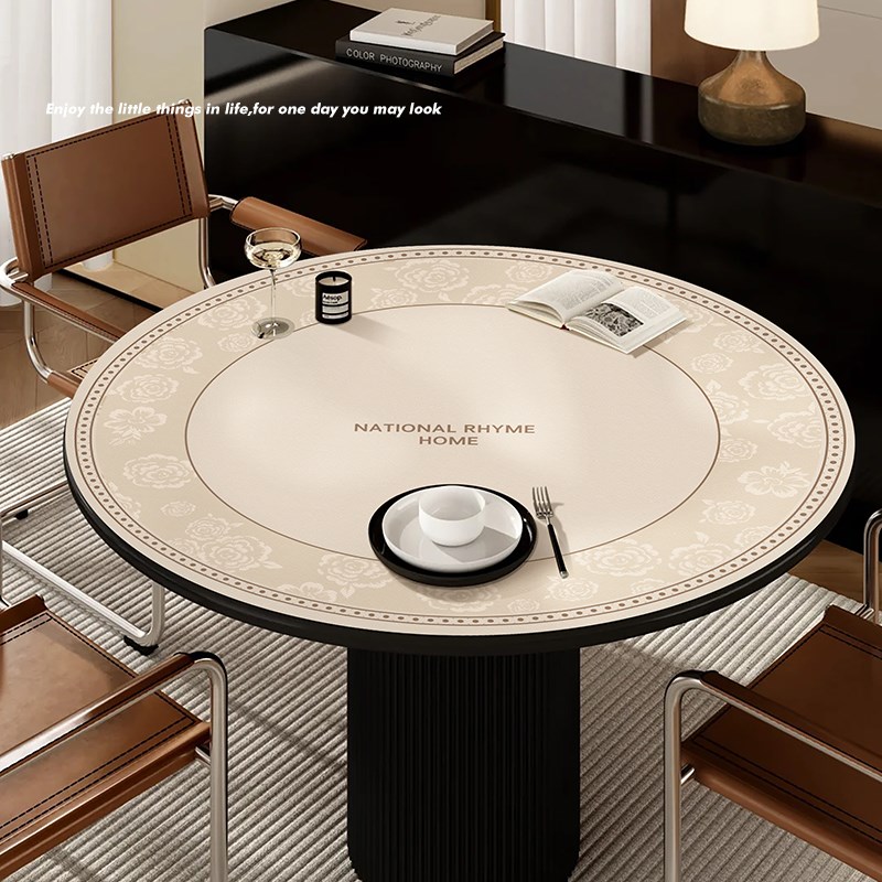 圆形茶几垫轻奢高级感小圆桌桌布防水防油餐桌垫客厅茶几保护垫子