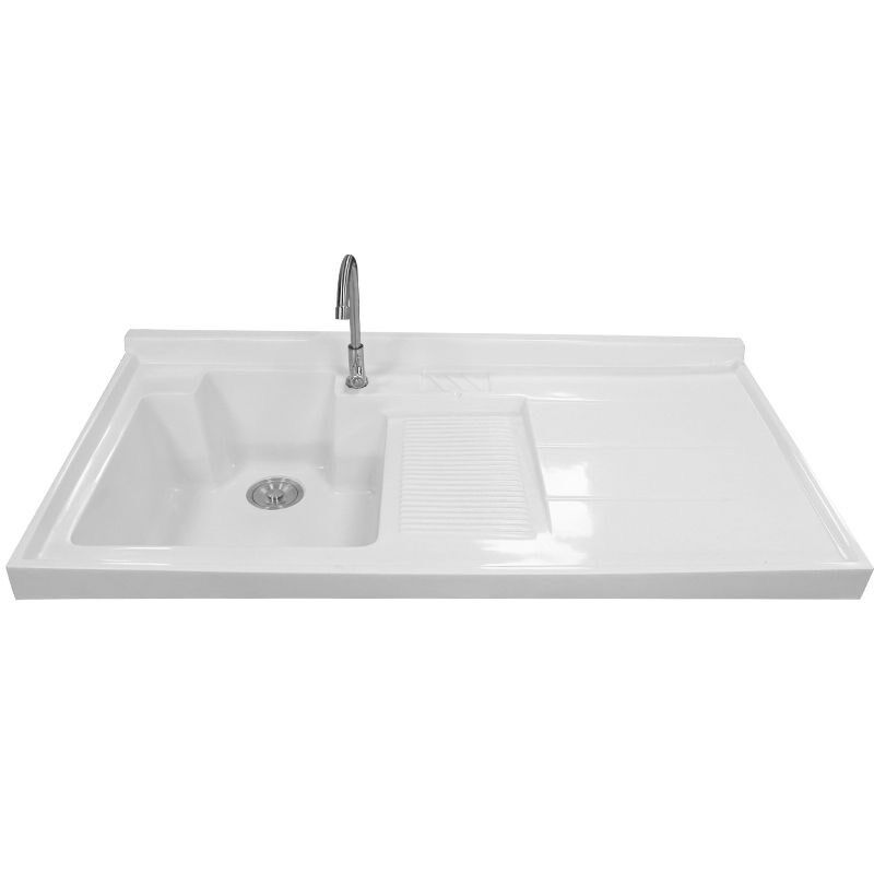 定制阳台洗衣池带搓衣板石英石洗衣柜一体组合台面阳台洗衣盆家用