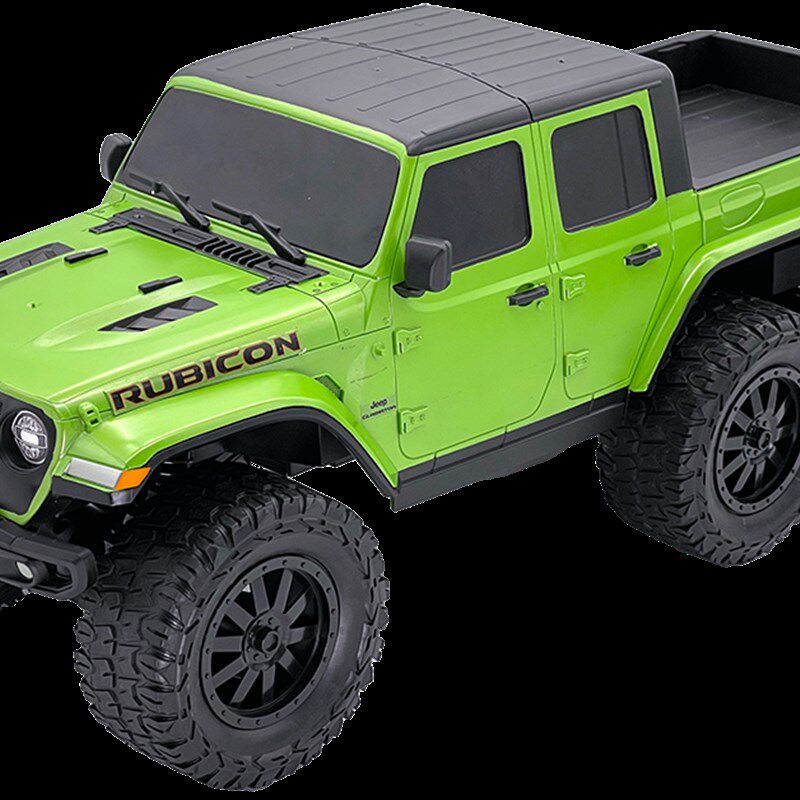 HRC骏领遥控车1/10吉普角斗士大六轮绿色电动遥控越野翻斗皮卡车