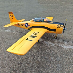 Dynam迪乐美1.3米T28遥控电动航模固定翼像真战斗机下单翼4s动力