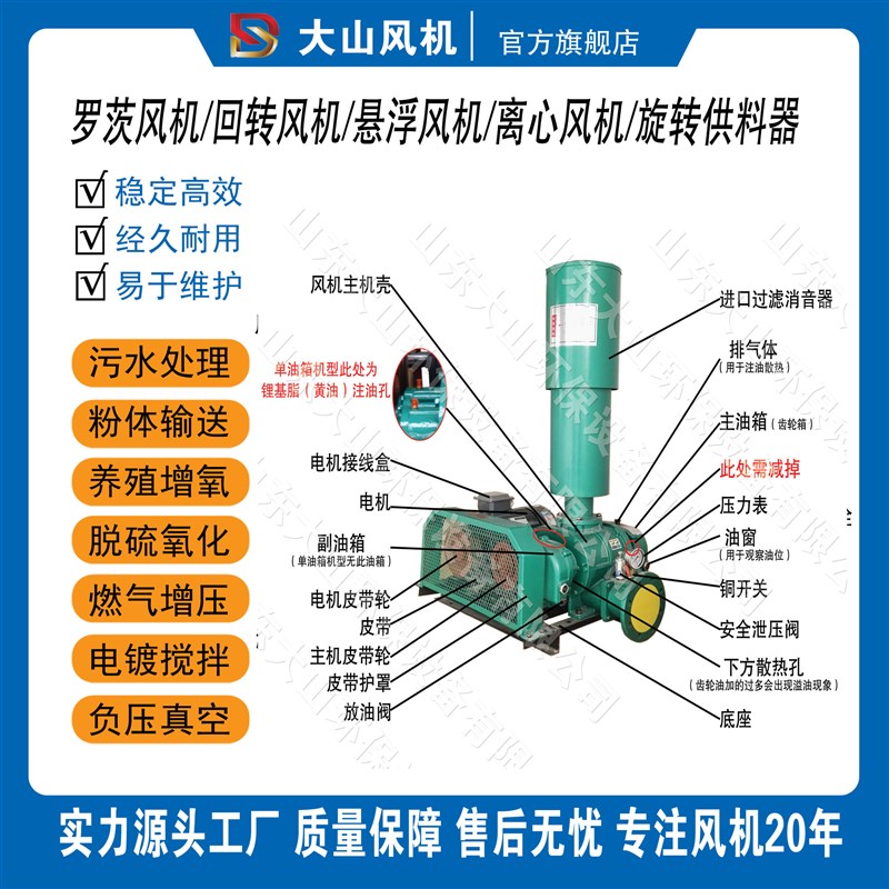 气力输送设备罗茨鼓风机HCHzZ回转风机旋转供料器离心风机生产