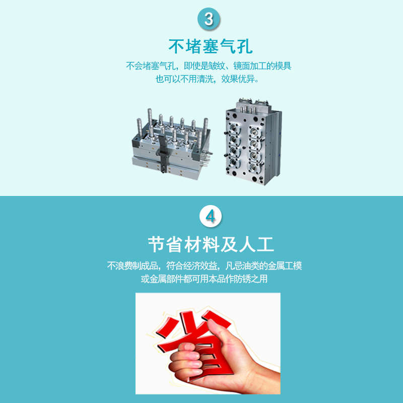 松弗气化性防锈剂透明干性快干注塑高光模具免清洗喷剂自喷防锈油