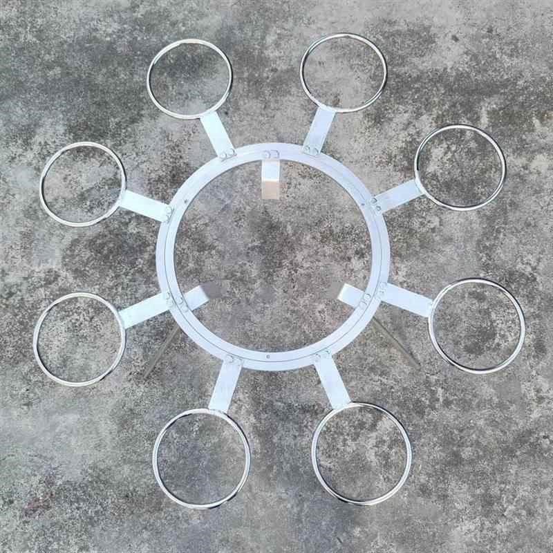 旋转柴火架子火锅架转转锅火坑架多功能转盘三角架烧烤架地火坑炉