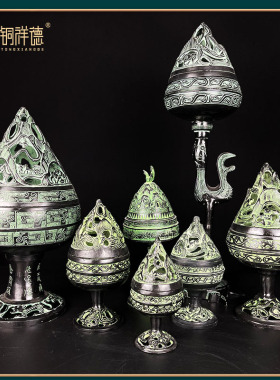 博山炉仿古青铜器熏香炉室内工艺品禅意焚香熏香炉