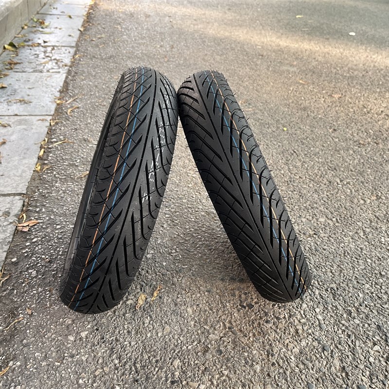 朝阳半热熔轮胎90/90-12/10寸电动车踏板小牛1s九号防滑