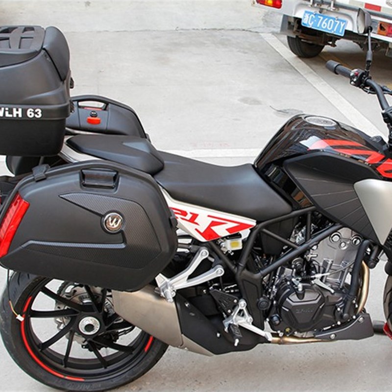 适用于凯越 321R边箱尾箱Cobra尾架后货架侧箱摩托车三箱通用改装