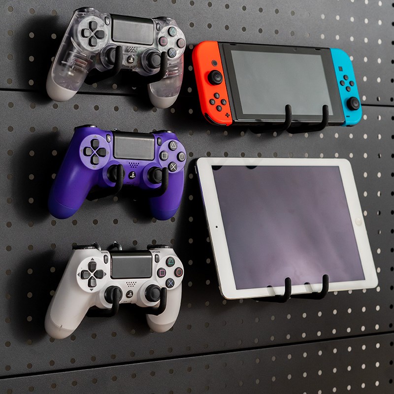 五金少女 电竞房洞洞板置物架配件免打孔RGB灯带挂钩圆孔磁吸合集