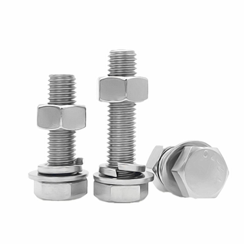 M6M8】304不锈钢外六角螺丝螺母套装加长螺栓全牙长螺杆X20X25X30