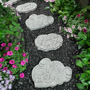 庭院室外踏脚石花园大象装饰户外院子地砖造景汀步石引路石铺地石
