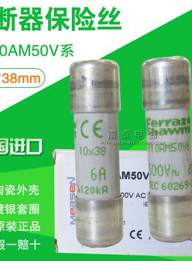 法国罗兰MERSEN保险丝管 10*38 500V FR10AM50V4 熔芯 FR10AM50V6