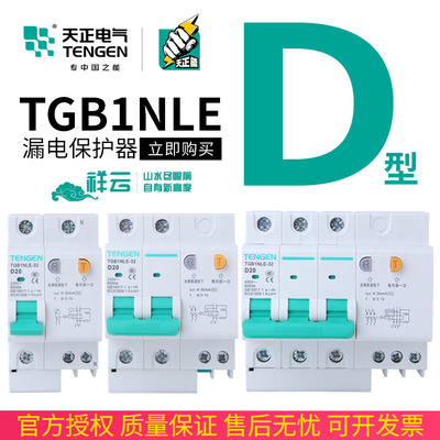 天正TGB1NLE漏电保护断路器电动机启动专用空气开关动力D型漏保