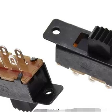 拨动开关 SS22F25G5 2档双联 两档拨动带固定孔 柄高5MM