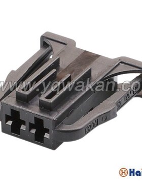 1J0972923 黑色2孔2.8型汽车母头接插件 2P含端子 DJ7024G-2.8-21