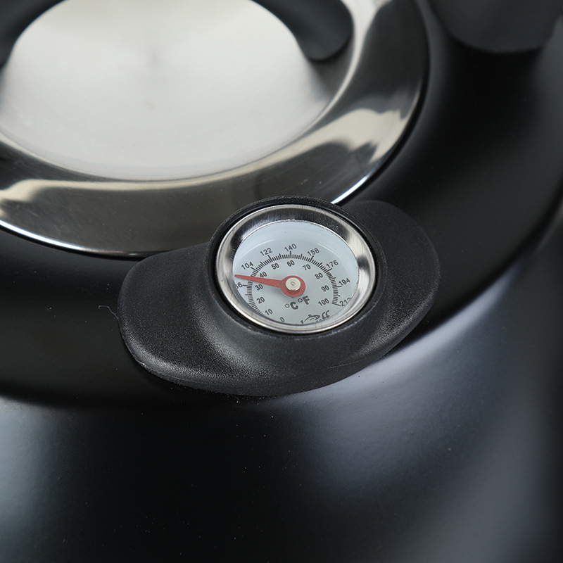 出口欧洲2.5/3.5升温度计家用电磁炉煤气炉用304不锈钢鸣笛烧水壶