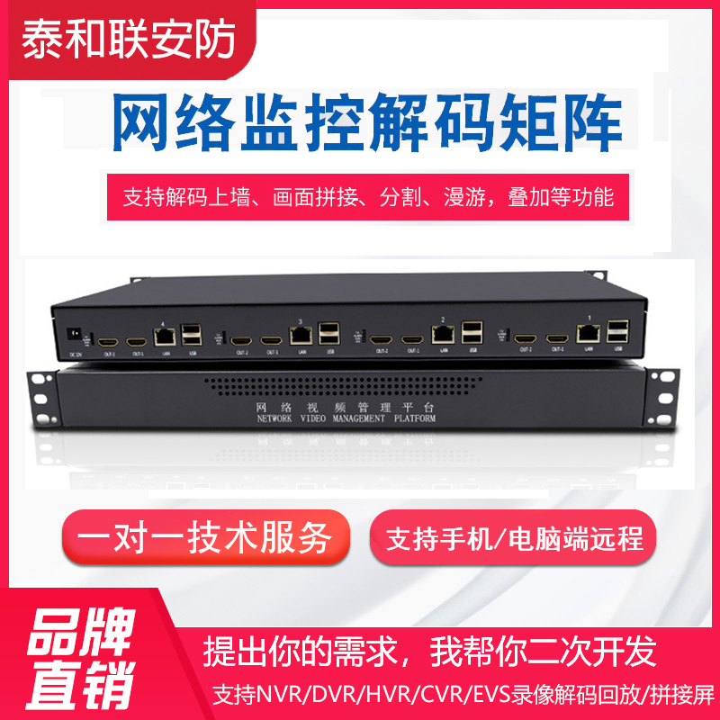 交通影片监控电视墙屏幕网路编解码器矩阵 DS-6908DDS-6A08D