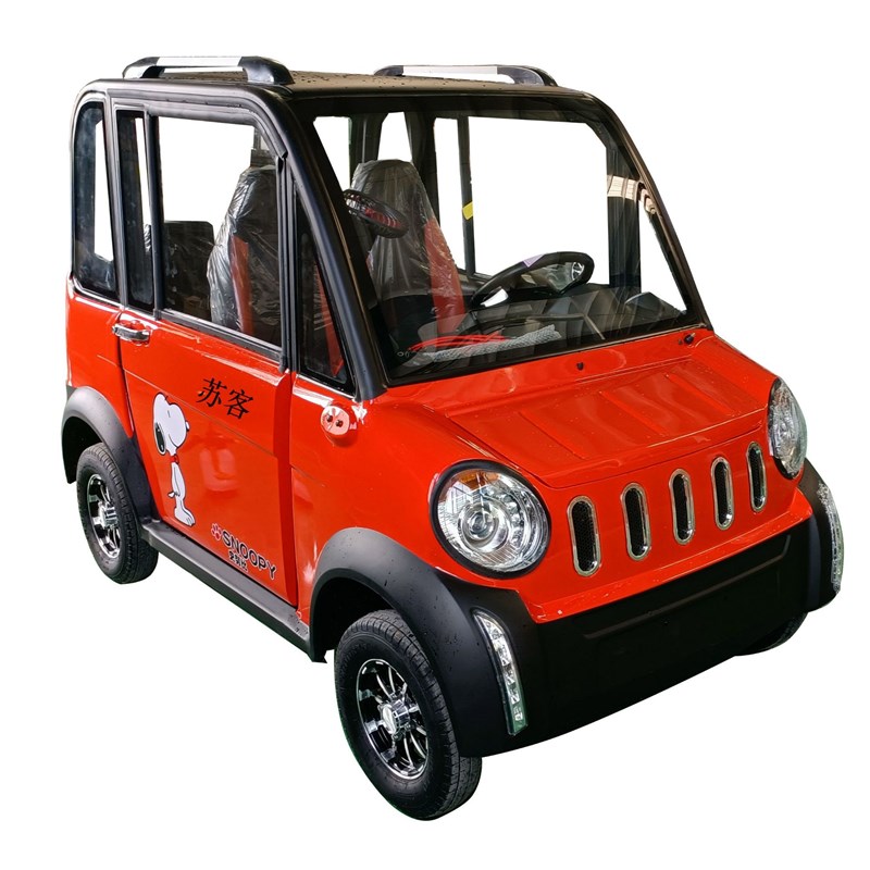 微型电动四轮 四轮电动车全封闭新能源电动车 油电两用成人代步