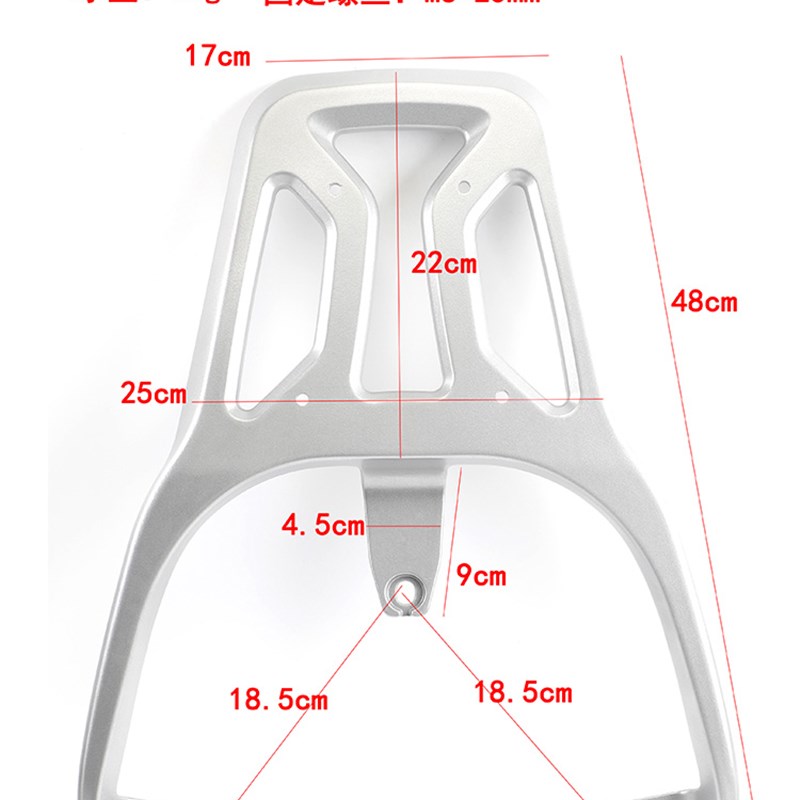 适用小刀电动车后尾架8 9 11 12电瓶车货架铝合金后备尾箱架
