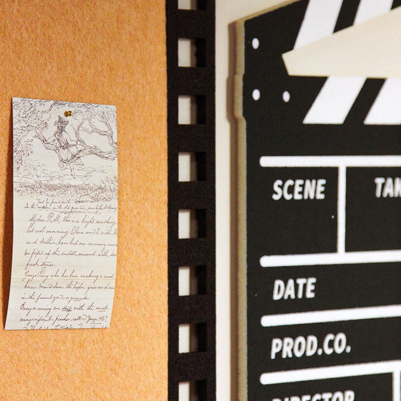 电影主题毛毡墙贴照片墙卡板胶片元素设计家庭酒吧咖啡厅墙面装饰