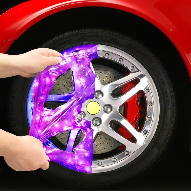 汽车轮毂改色喷膜全车身轮胎改色钢圈亮黑色手喷漆可手撕喷膜定制