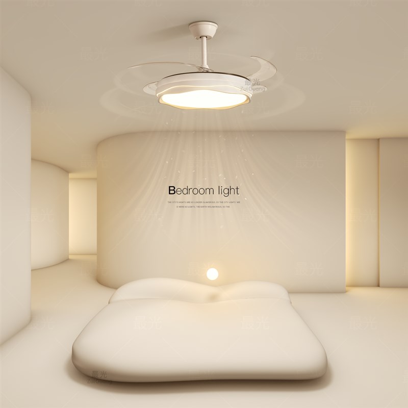 隐形风扇吊灯led吸顶灯2025新款主卧灯客厅餐厅房间卧室书房灯具