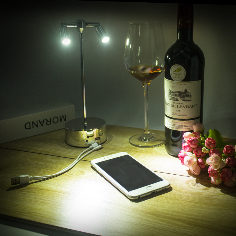 酒吧台灯清吧桌灯餐桌灯小夜灯双头射灯户外桌面氛围灯充电吧台灯