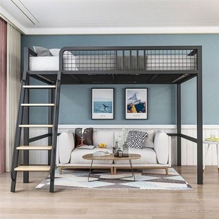 加高护栏单独上层床高架床上床下空带书桌组合阁楼床小户型省空间