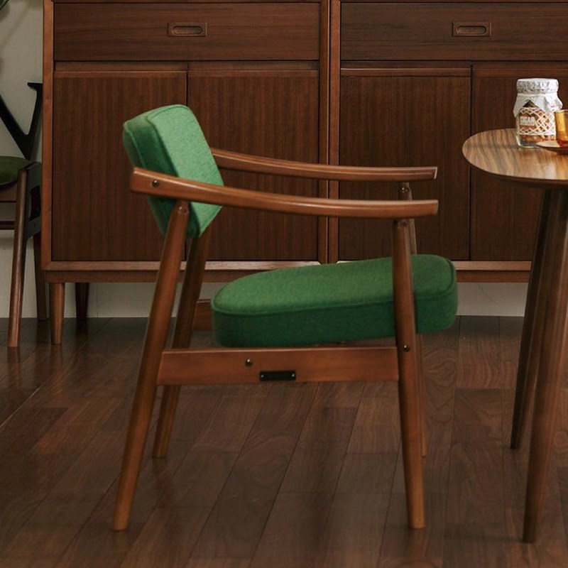 Karimoku60 Dchair简约现代实木靠背餐椅家用餐厅咖啡厅扶手椅