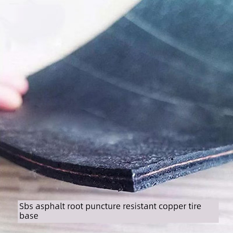 Sbs化学根阻塞抗穿刺防水膜4㎜App自粘聚酯轮胎改性沥青防水膜