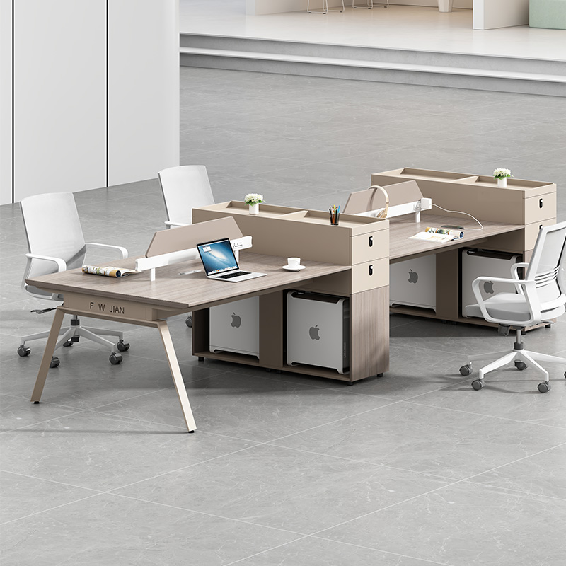 职员办公桌椅组合简约现代六4人位6卡座双工位四员工桌办公室家具