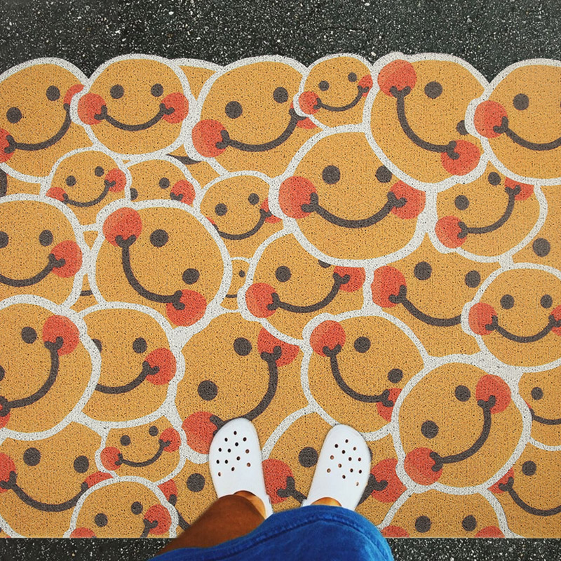 【进门地垫】摊牌可裁剪门垫笑脸丝圈易清洗入户进门加厚防滑地毯
