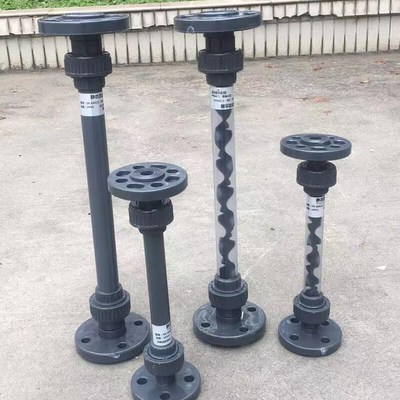 。法兰式管道混合器 UPVC材质透明和灰色 静态管道混合器 法兰连