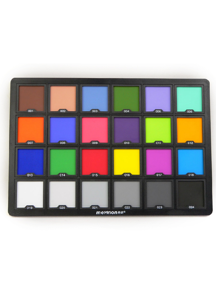 美侬24色色彩测试卡专业色卡颜色校正摄影调色板调色卡视频校色卡