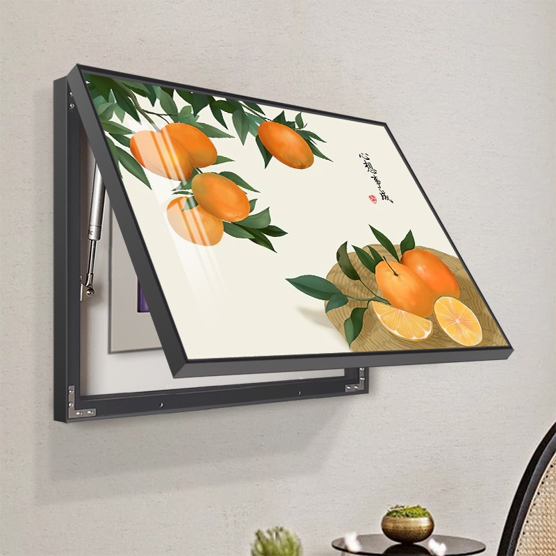 新中式电表箱装饰画客厅餐厅配电箱遮挡箱电闸盒壁画电源开关挂画