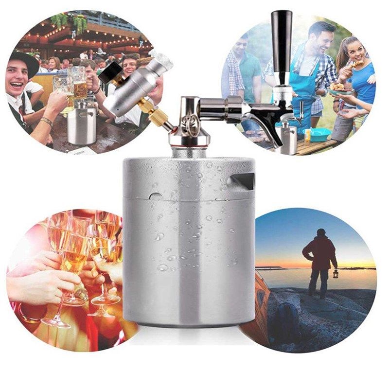 二氧化碳气瓶16g5L啤酒桶苏打水气动咖啡机露营co2食品级小钢瓶