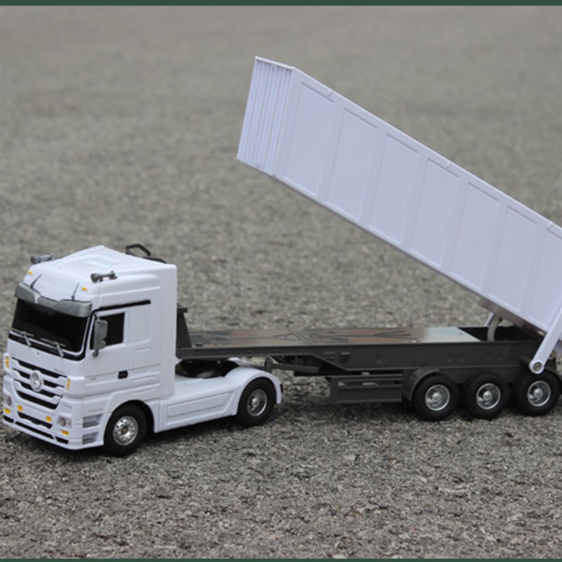 超大型运输卡车2.4G遥控翻斗充电儿童玩具自卸货柜车男孩模型