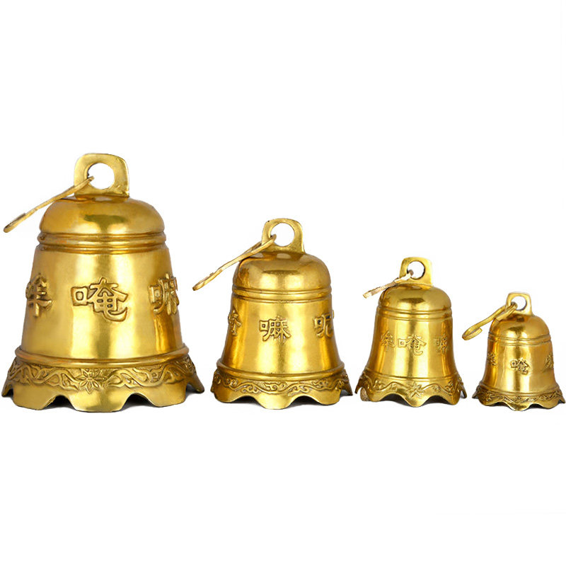 风水阁 全铜铜铃铛铜钟 铜钟风铃挂件家居装饰摆件小大号